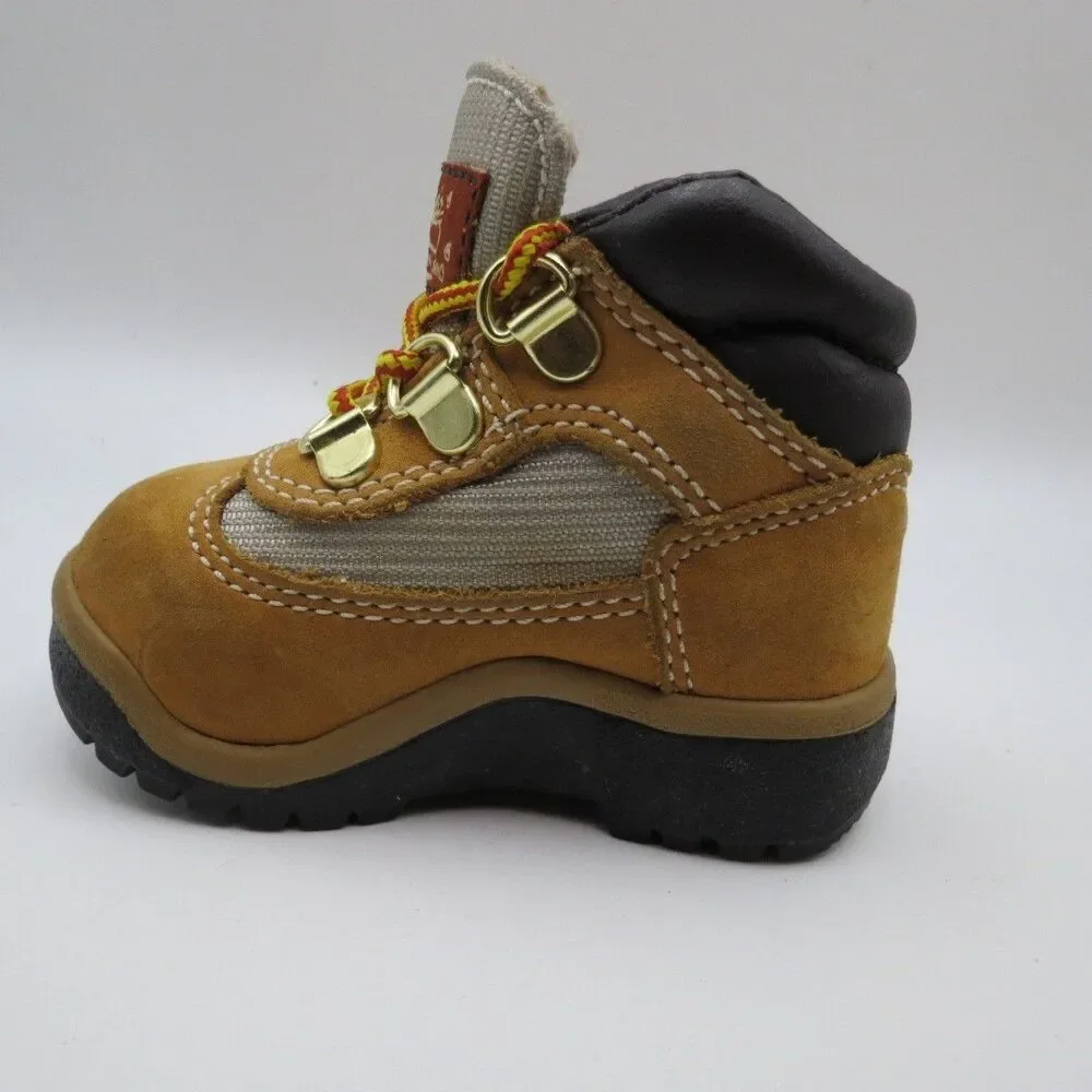 Timberland Toddler Field Tan Nubuck Suede Classic Rugged Boots 15845M Sz 4